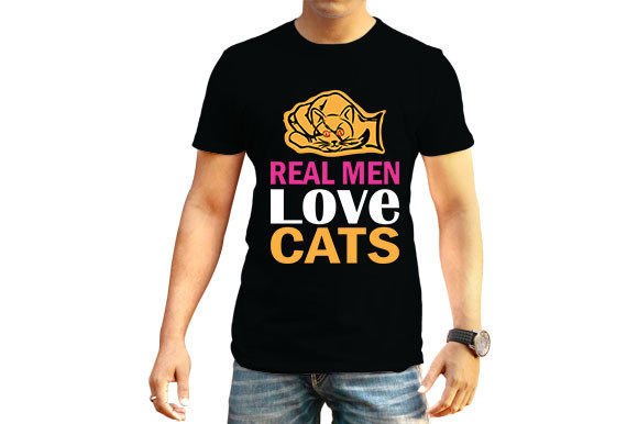 Cat Quote SVG Design, Real Men Love Cats